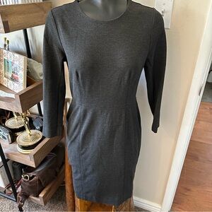 J. Crew Factory Dark Grey Ponte Sheath Dress